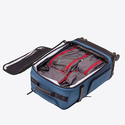 Trilogy Modular System I Modular 4-wheel spinner carry-on, with two zip-off bags! All 3 are Expandable! You get 3 bags in 1! Mix and match; take apart to fit crowded airplane spaces (Blue) - color: Blue