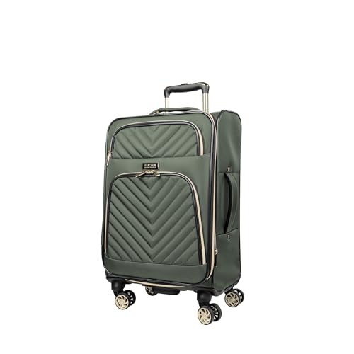 Kenneth Cole REACTION Chelsea Chevron Quilted Luggage, Olive, 3-Piece Set (20"/24"/28") - color: Olive, size: 3-Piece Set (20"/24"/28")