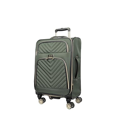 Kenneth Cole REACTION Chelsea Chevron Quilted Luggage, Olive, 3-Piece Set (20"/24"/28") - color: Olive, size: 3-Piece Set (20"/24"/28")