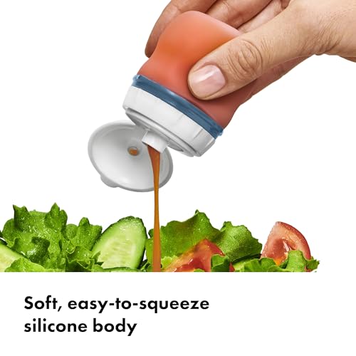OXO Good Grips Prep & Go Silicone Squeeze Bottles 2 Pack-2.3oz, Ocean Blue - color: Ocean Blue, style: Squeeze Bottle - 2 Pack