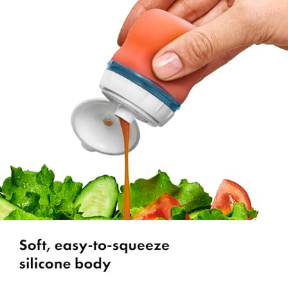 OXO Good Grips Prep & Go Silicone Squeeze Bottles 2 Pack-2.3oz, Ocean Blue - color: Ocean Blue, style: Squeeze Bottle - 2 Pack