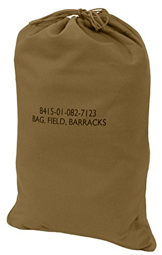 Rothco Barracks Bag, Heavyweight Cotton Canvas, Coyote Brown, 24" x 32" - color: Coyote Brown, size: 24" x 32"