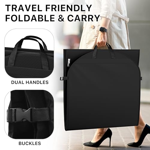 Simple Houseware 43" Travel Garment Bag with Pockets, Heavy Duty Suit Bag - size: 43-Inch Long w/ Pocket, Single
