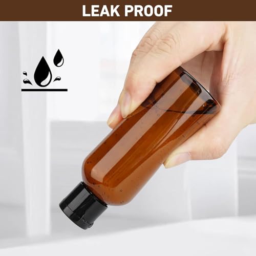 10 Pack 3.4oz Pre-print Brown Travel Bottles for Toiletries - color: C-Amber
