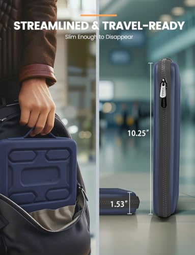 DOMISO 13.3 inch Laptop Sleeve with Handle Shockproof Computer Bag Waterproof EVA Protective Carrying Case for 13-13.3 inch Notebooks/13 MacBook Air/MacBook Pro Retina/Dell XPS 13/HP,Dark Blue - color: Dark Blue, size: 13.3 inch