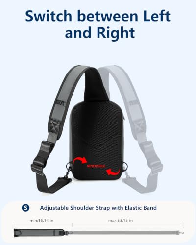 OSOCE Sling Bag for Men, Crossbody Bag Water-Resistant, RFID Anti-Theft - color: Grey, size: Small
