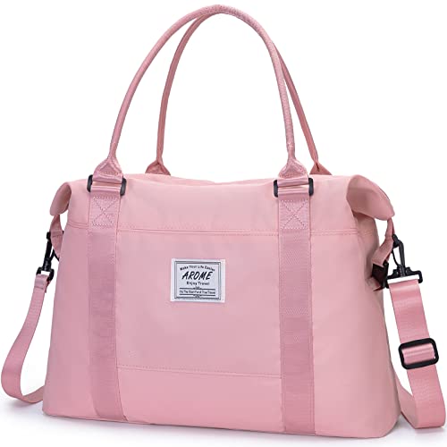 AROME Weekender Bags for Women, Travel Duffel Bag Overnight Weekend Bag - color: Pink