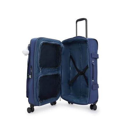 Kipling Women's Spontaneous Medium Softside Spinner Wheel Luggage, Integrated TSA Accepted Lock - color: Casual Blue C