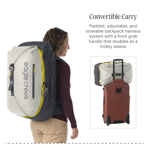 eagle creek Tour Travel Pack 55L – Lightweight Backpack with Expandable Storage, Laptop Compartment - Has Travel-Ready Features for Global Adventures - Storm Grey - color: Grey