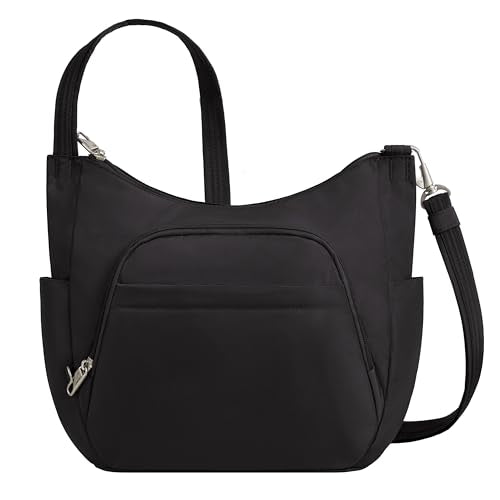Travelon Anti-theft Classic Crossbody Bucket Bag - color: Black