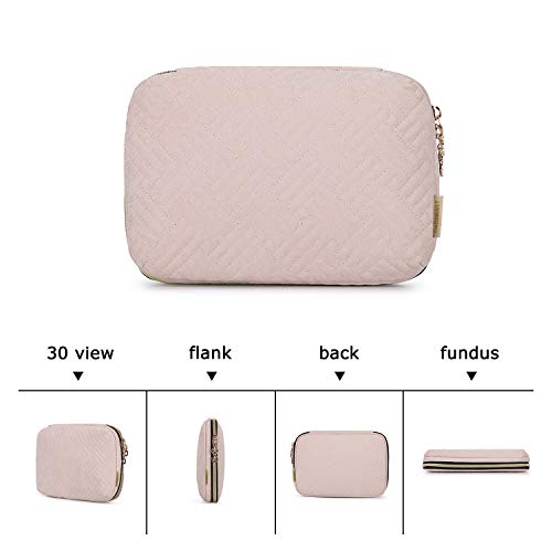 BAGSMART Large Electronics Travel Organizer Case for Women, Pink - color: A-Pink