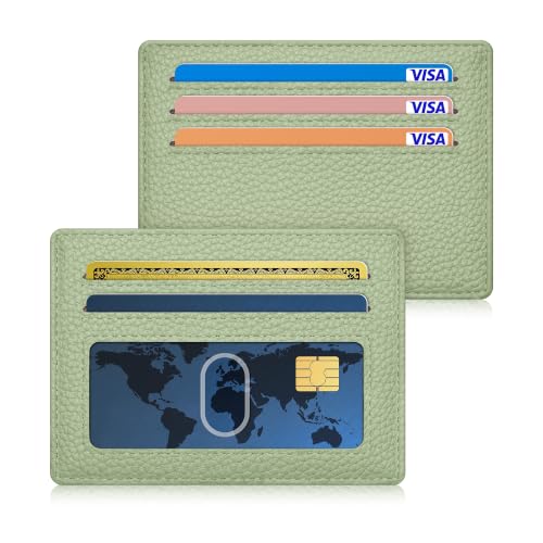 Airkit Small Slim ID Case, Womens Credit Card Holder Wallet, RFID Sleeve - color: Green