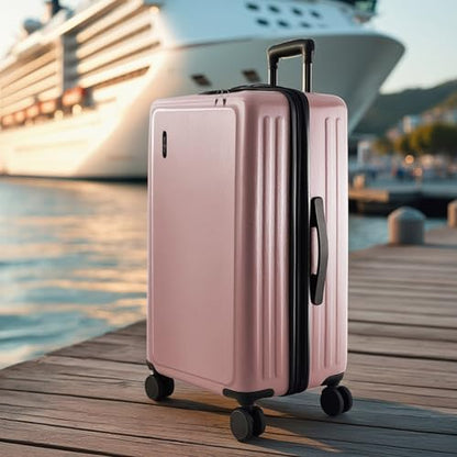 TRAVELARIM 28 Inch Luggage with Spinner Wheels, Hard Shell Suitcase with TSA Locks for Luggage, Travel Large Suitcase, Expandable Hard Shell Suitcases, Pink - color: Pink, size: Large 28-Inch Checked