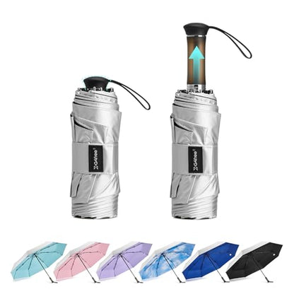 G4Free 46in Mini Sun Umbrella with Retractable Handle Umbrellas - color: Black