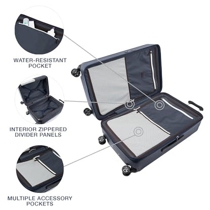 Travelpro Platinum Elite Hardside Checked Luggage, True Navy, 28-Inch - color: True Navy Blue, size: Checked- Large 28-Inch
