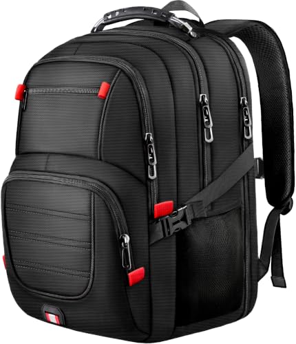 55L Gaming Laptop Backpack, Fits 18.4-19" Laptop, Black - color: Black, size: 18.4 Inch（21.6"x15.4"x9.8"）