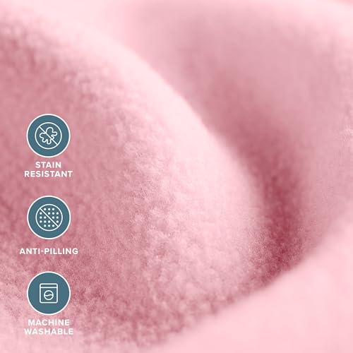 Bare Home Polar Fleece Blanket - Light Pink - Warm & Cozy - Premium Fleece for Bed, Sofa, Camping, Travel and Cold Nights - Lightweight Blanket (King, Light Pink) - color: 13 - Light Pink, size: King