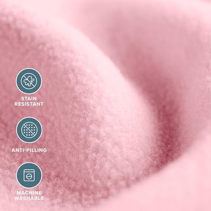 Bare Home Polar Fleece Blanket - Light Pink - Warm & Cozy - Premium Fleece for Bed, Sofa, Camping, Travel and Cold Nights - Lightweight Blanket (King, Light Pink) - color: 13 - Light Pink, size: King