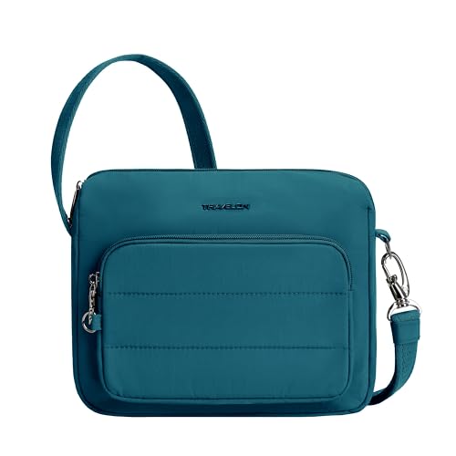 Travelon Anti-Theft Roam East/West Crossbody - color: Capri Blue