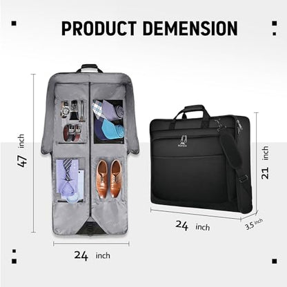 MATEIN Garment Bag for Travel, Large Carry on Garment Bags for Business - color: Black