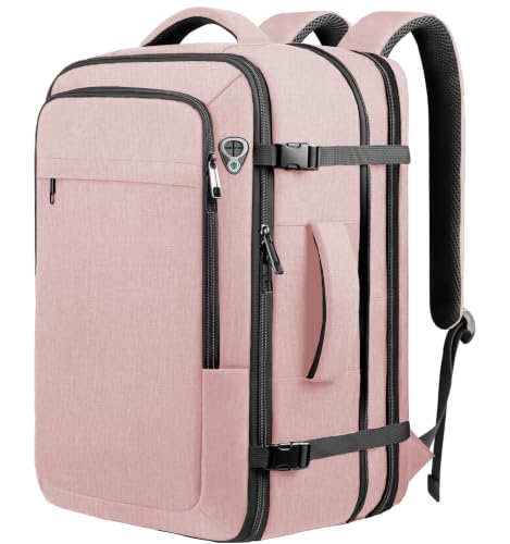Large Travel Backpack for Women, Tsa Flight Approved Big Carry on Backpack - color: Pink, size: XX-Large