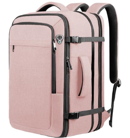Large Travel Backpack for Women, Tsa Flight Approved Big Carry on Backpack - color: Pink, size: XX-Large
