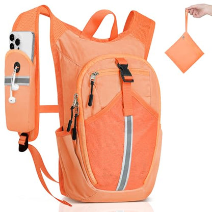 15L 소형 하이킹 백팩 - 경량 접이식 백팩, 오렌지 - color: 주황색., size: 15L