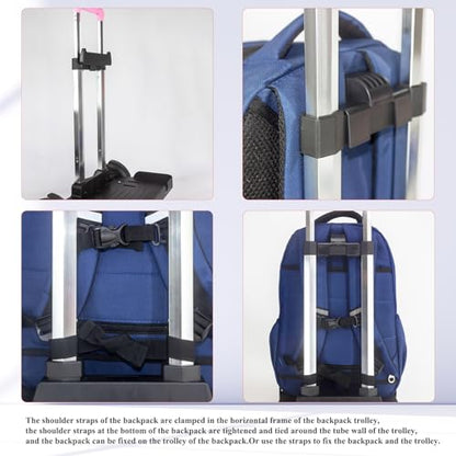 Backpack Trolley, Rolling Cart with Large Solid Tank Wheels, Luggage Cart - size: Large Tank Wheels without Edge-Guard Base