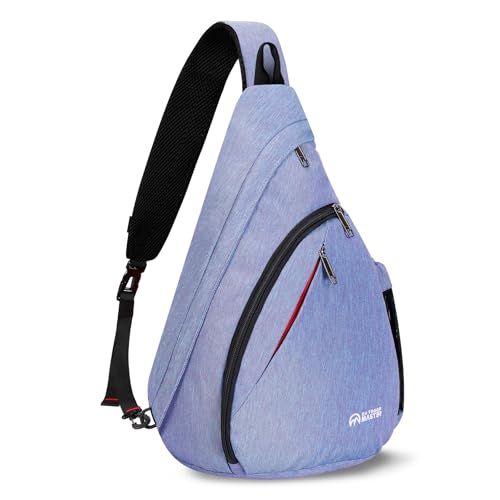 OutdoorMaster Sling Bag, Hiking Daypack, Crossbody Shoulder Chest Urban - color: Light Purple