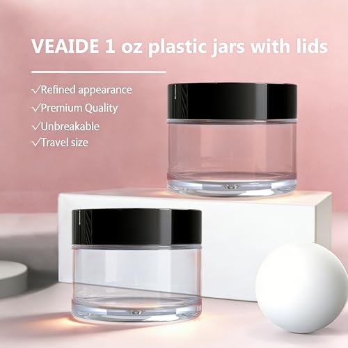 4 Pack 1 oz Travel Size Containers Leak-proof for Toiletries, Black - color: Black-1 oz
