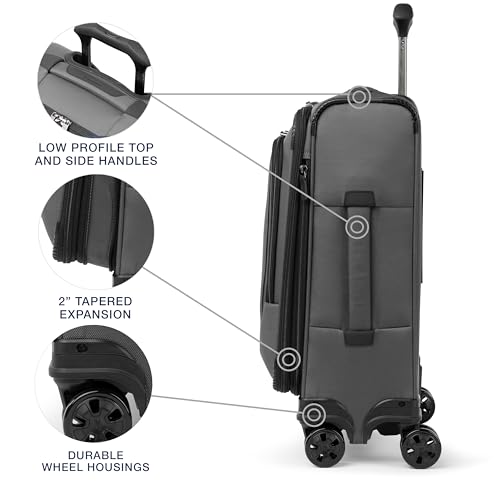 Travelpro Crew Classic Softside Carry-On Luggage, Grey, 20-Inch - color: Titanium Grey