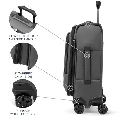 Travelpro Crew Classic Softside Carry-On Luggage, Grey, 20-Inch - color: Titanium Grey