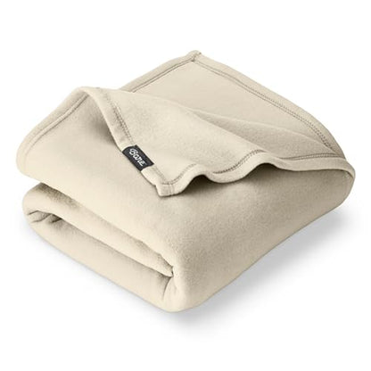 Bare Home Polar Fleece Blanket (Full/Queen, Oyster) - color: 10 - Oyster, size: Full/Queen