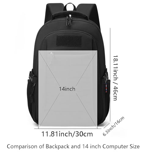 18'' Dark Camo School Backpack for Teens, 35L Water Resistant Bookbag with Luggage Strap, Large Capacity Daypack for School Daily Travel, Dark Camouflage - color: Camo Backpack Single Pack-3