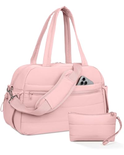 Urbanstand Travel Duffle Bag, Puffer Weekender Carry on Bag for Women - color: Pink