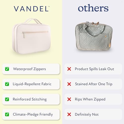 VANDEL Waterproof Hanging Toiletry Bag [TSA-Approved] Cosmet Travel Bag - color: Sand