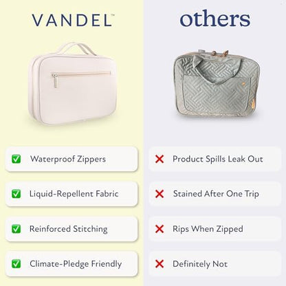 VANDEL Waterproof Hanging Toiletry Bag [TSA-Approved] Cosmet Travel Bag - color: Sand