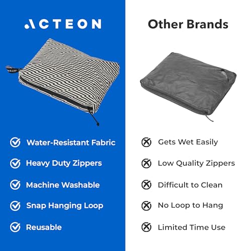 Acteon Wet Dry Bag for Gym Clothes & Swim, Water-Resistant Pouch - Zag - color: Zag