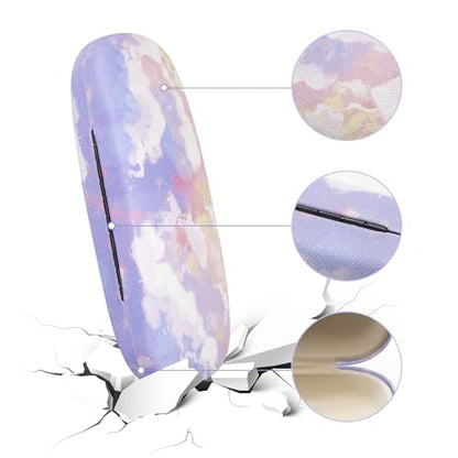 3 Pack Glass Cases Hard Shell, Portable Hard Eyeglasses Case Linen Fabrics Eyeglass Organizations for Women Girls - color: Classical