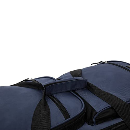 Wrangler Wesley Rolling Duffel Bag, Navy Blue, Large 30-Inch - color: Navy Blue