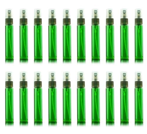 20 Pack Set 10ML Protable Refill Bulk Atomizer Spray Travel Perfume Bottle Hydrating Empty Bottle (Green) - color: Green