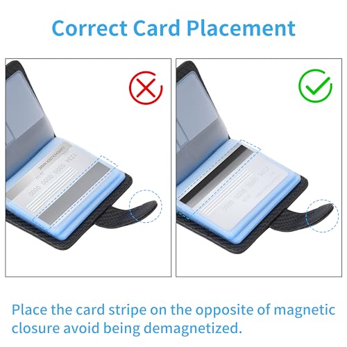 Wisdompro Credit Card Holder, RFID Blocking Wallet Debit Card Protector - color: Microfiber Black, size: Vertical
