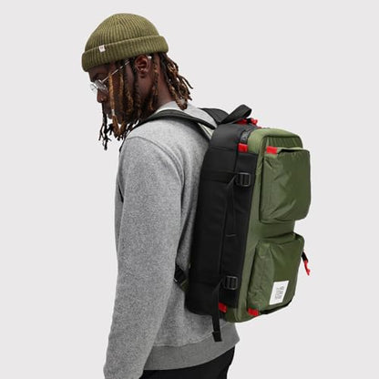 Topo Designs Global Briefcase + Travel Pack (Olive/Dark Khaki) - color: Eco-friendly / Olive / Dark Khaki