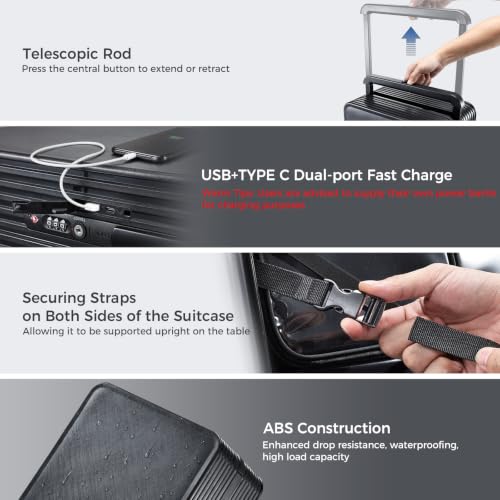 Hododou Rolling Makeup Case Cosmetology Case on Wheels Makeup Luggage Case - color: Black