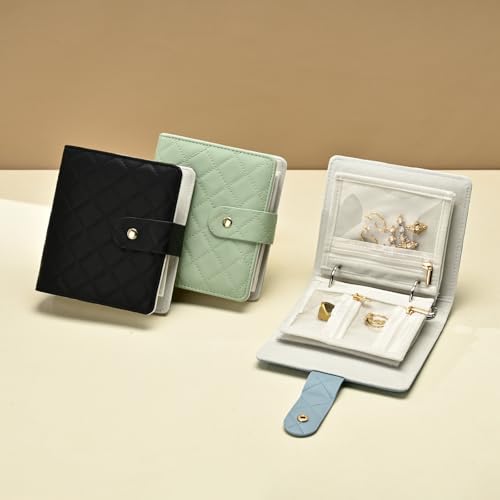 Oirlv Compact Travel Jewelry Organizer Light Blue - color: Light Blue