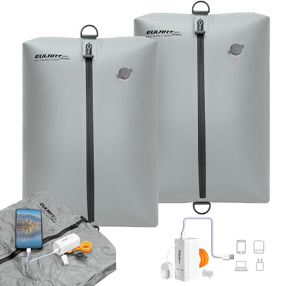 EULANT Travel Vacuum Bags,IPX8 Waterproof Vacuum Compression Bag - color: Neutral Gray, size: 2 Pack