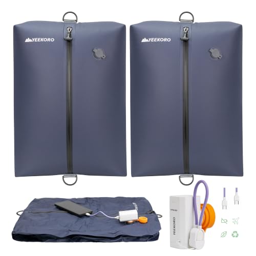 Vacuum Bag for Travel,IPX8 Waterproof Reusable Compression Bags - color: Blue, size: 2 PC -With Pump