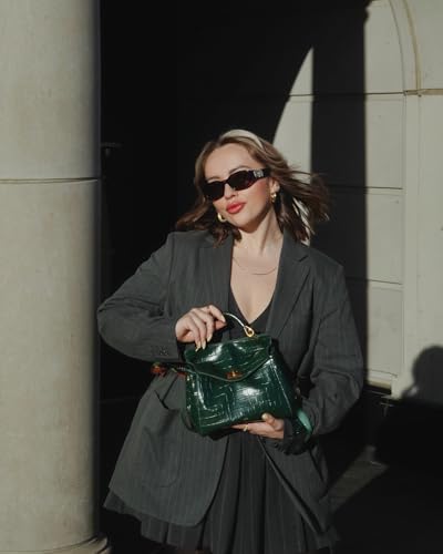 JW PEI Women's Lucia Classic Top Handbag - color: Green Croc