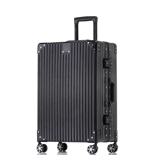 HotWay Zipperless Suitcase with Aluminum Frame, Carry On 20 Inch, Black - color: Black, size: Carry on 20inch