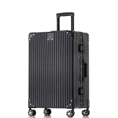 HotWay Zipperless Suitcase with Aluminum Frame, Carry On 20 Inch, Black - color: Black, size: Carry on 20inch